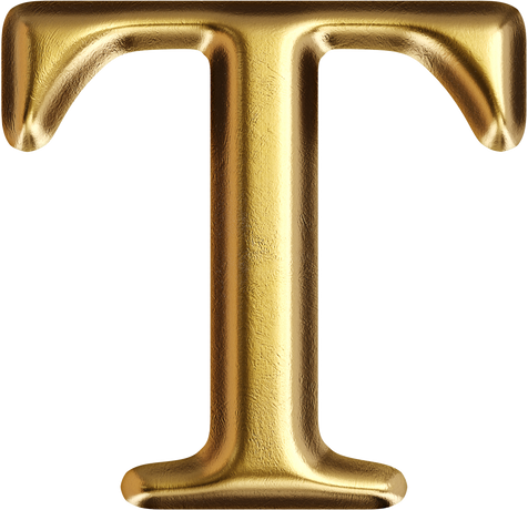 Gold Letter T