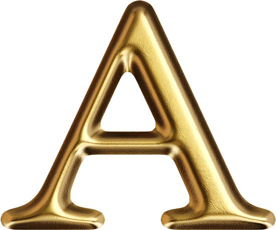 Gold Letter A