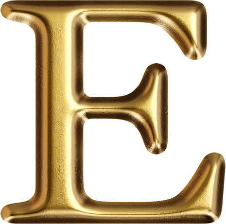 Gold Letter E